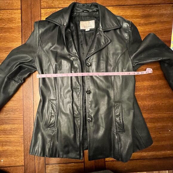 Maxima Wilson Leather Jacket Black Authentic Leather Size Large - Picture 11 of 14